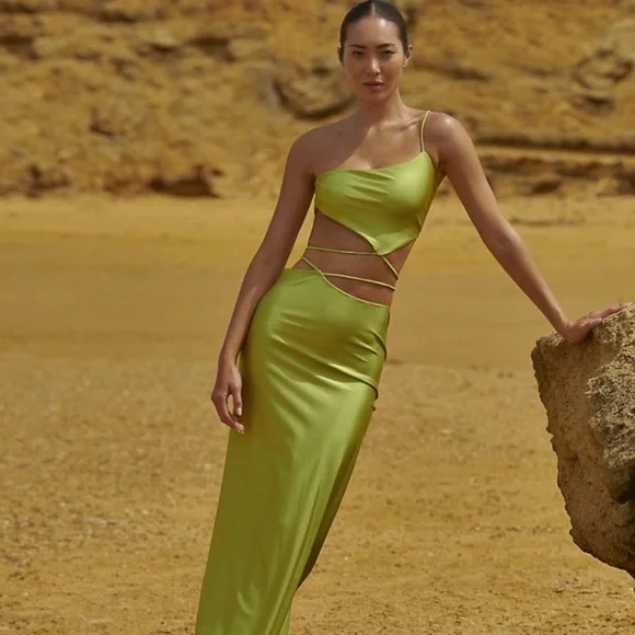 Baobab Collection | Dresses | Baobab Collection Green Asymmetrical Bodycon  Dress | Poshmark